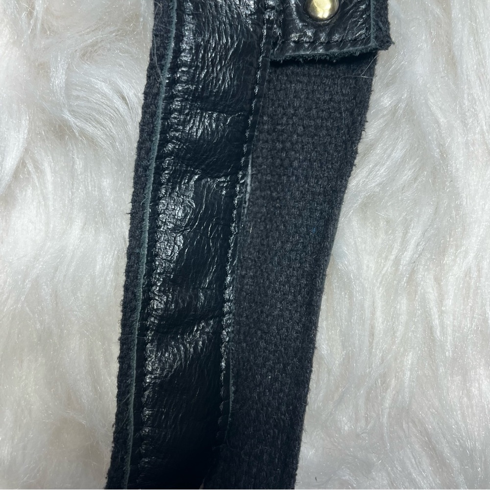 Nwot Ameri Leather Chic Black Woven Shoulder Bag … - image 7